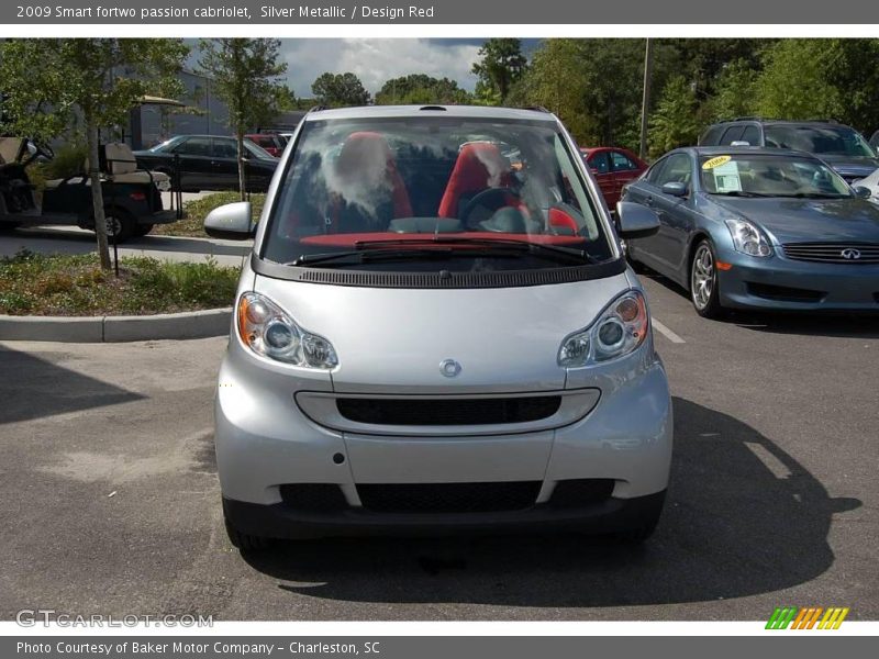 Silver Metallic / Design Red 2009 Smart fortwo passion cabriolet