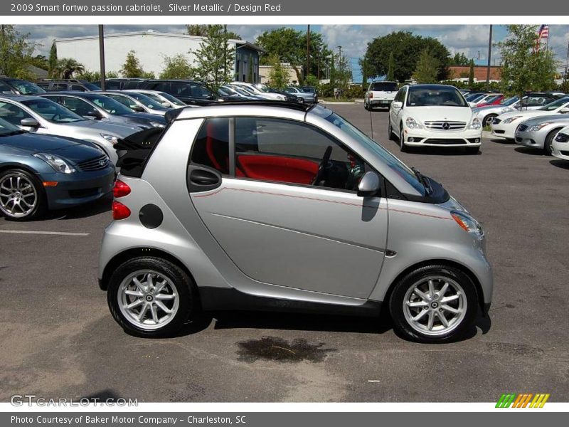 Silver Metallic / Design Red 2009 Smart fortwo passion cabriolet