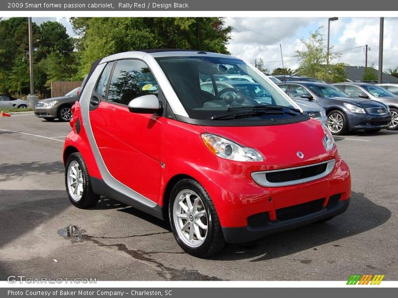 Rally Red / Design Black 2009 Smart fortwo passion cabriolet