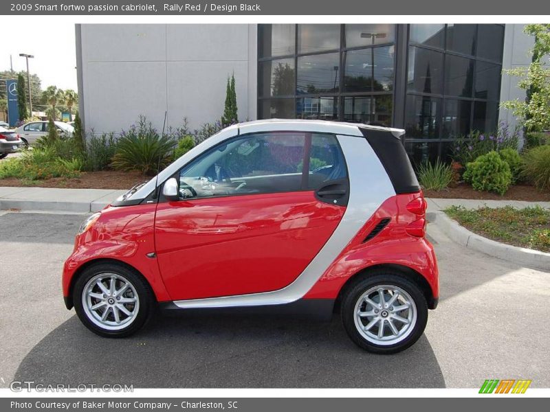 Rally Red / Design Black 2009 Smart fortwo passion cabriolet
