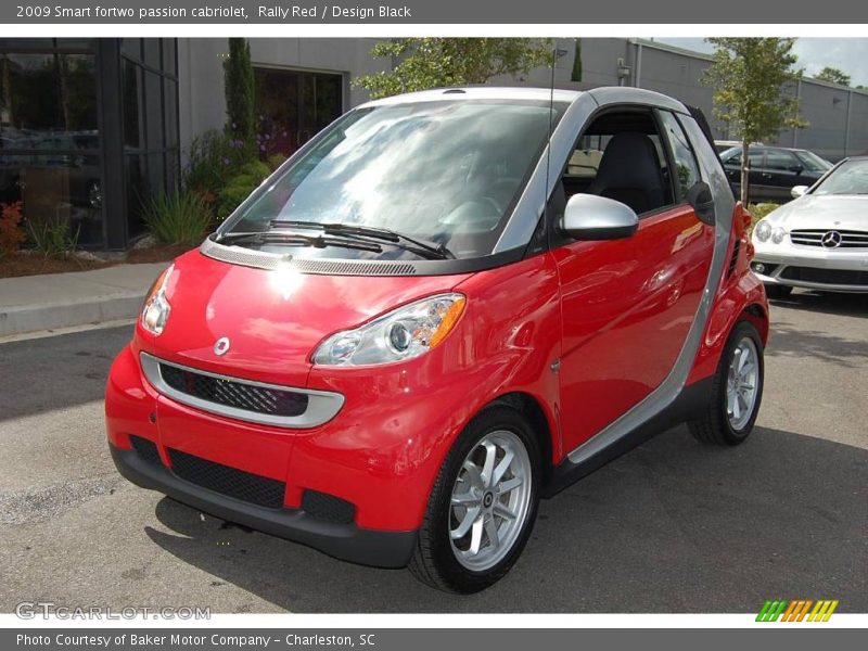 Rally Red / Design Black 2009 Smart fortwo passion cabriolet