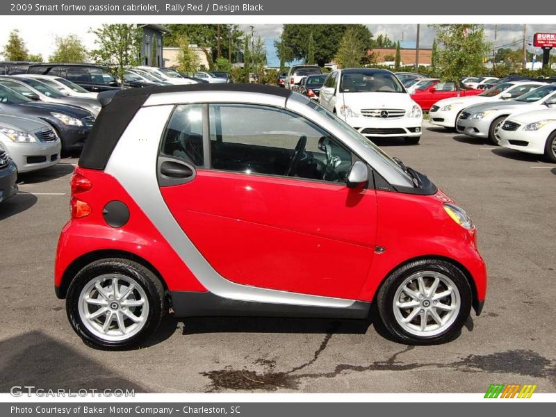 Rally Red / Design Black 2009 Smart fortwo passion cabriolet