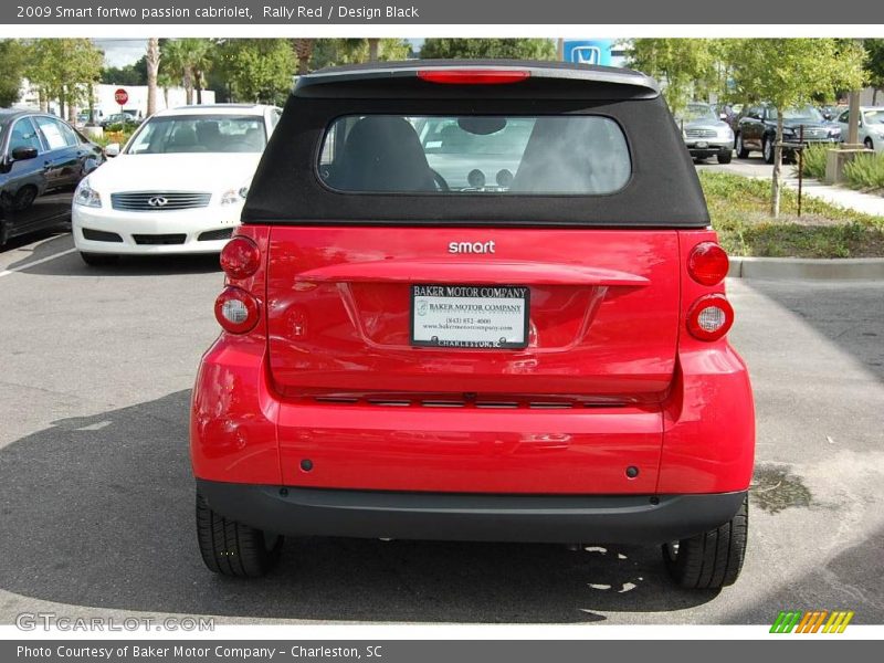 Rally Red / Design Black 2009 Smart fortwo passion cabriolet