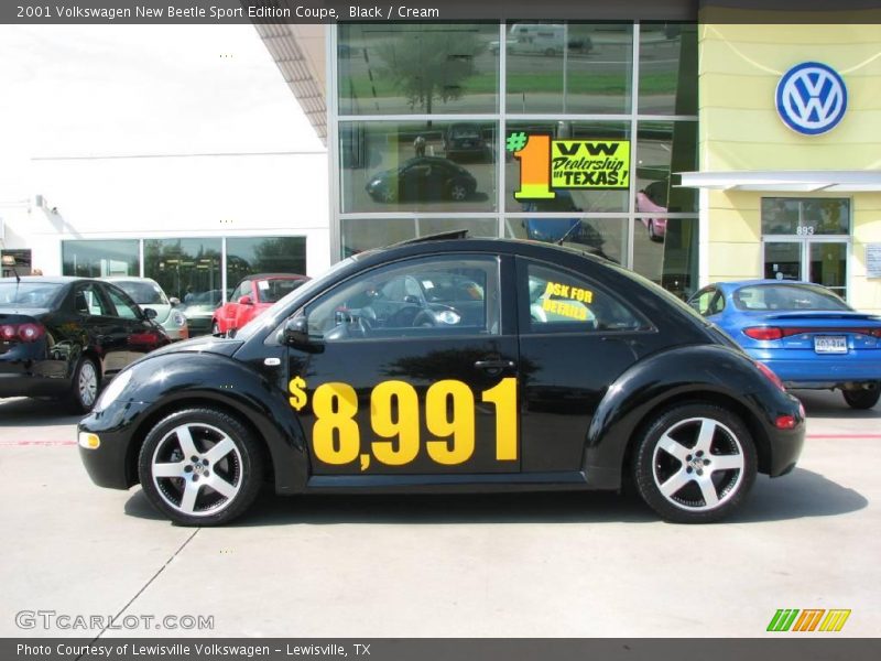 Black / Cream 2001 Volkswagen New Beetle Sport Edition Coupe