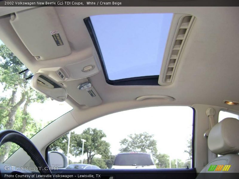 White / Cream Beige 2002 Volkswagen New Beetle GLS TDI Coupe