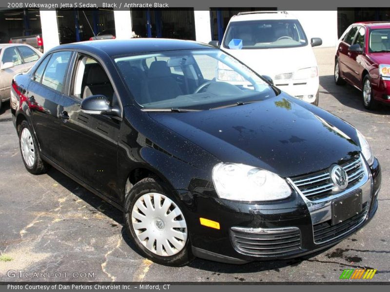 Black / Anthracite Black 2008 Volkswagen Jetta S Sedan