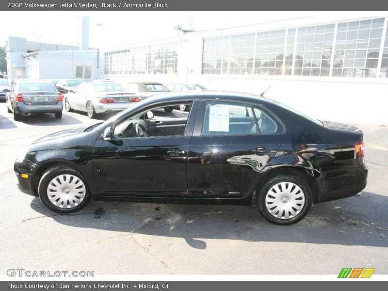Black / Anthracite Black 2008 Volkswagen Jetta S Sedan