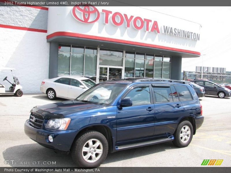 Indigo Ink Pearl / Ivory 2002 Toyota Highlander Limited 4WD