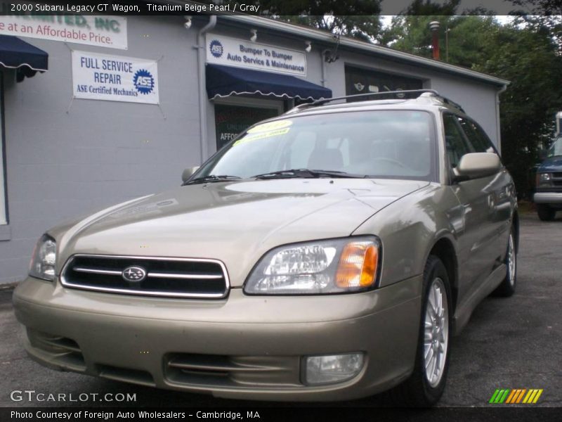 Titanium Beige Pearl / Gray 2000 Subaru Legacy GT Wagon