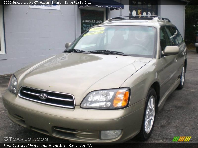 Titanium Beige Pearl / Gray 2000 Subaru Legacy GT Wagon