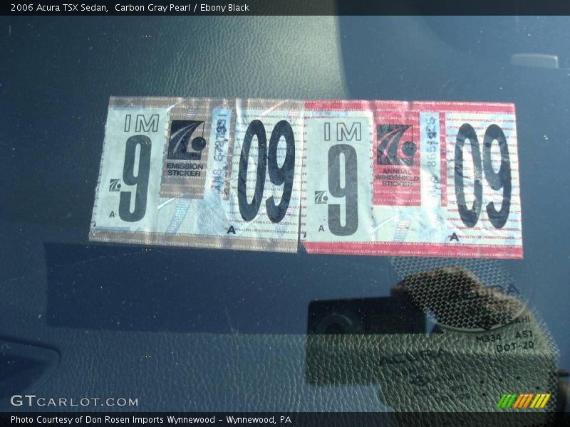 Carbon Gray Pearl / Ebony Black 2006 Acura TSX Sedan