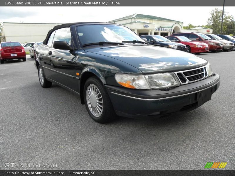 Scarabe Green Metallic / Taupe 1995 Saab 900 SE V6 Convertible