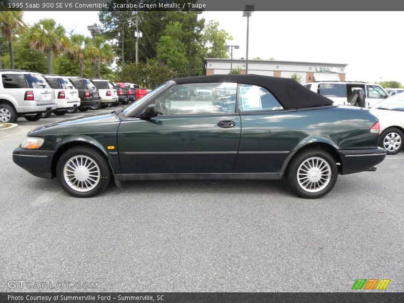 Scarabe Green Metallic / Taupe 1995 Saab 900 SE V6 Convertible