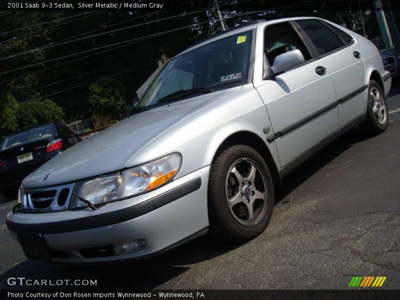 Silver Metallic / Medium Gray 2001 Saab 9-3 Sedan