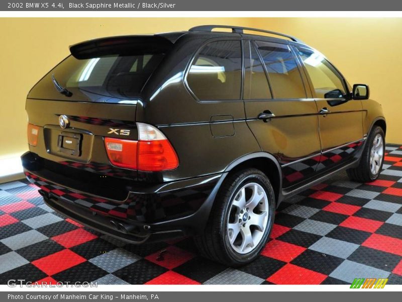 Black Sapphire Metallic / Black/Silver 2002 BMW X5 4.4i