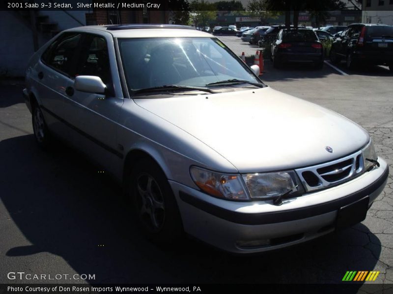 Silver Metallic / Medium Gray 2001 Saab 9-3 Sedan