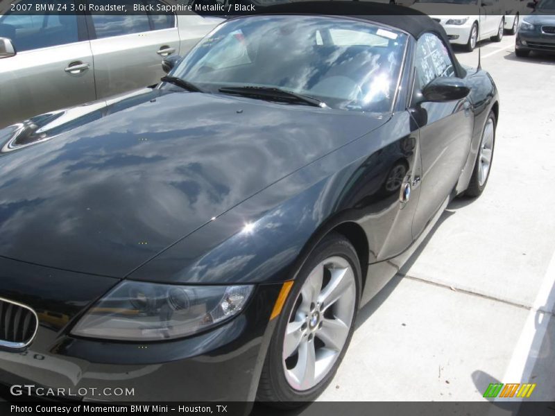 Black Sapphire Metallic / Black 2007 BMW Z4 3.0i Roadster