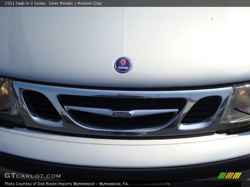 Silver Metallic / Medium Gray 2001 Saab 9-3 Sedan
