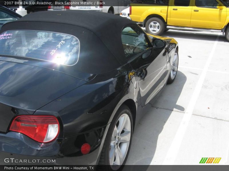 Black Sapphire Metallic / Black 2007 BMW Z4 3.0i Roadster