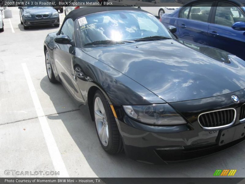 Black Sapphire Metallic / Black 2007 BMW Z4 3.0i Roadster