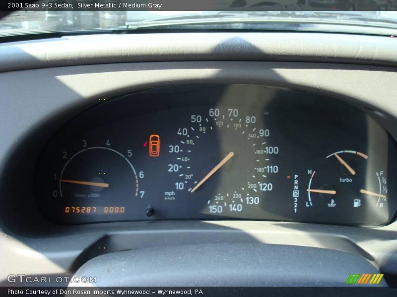 Silver Metallic / Medium Gray 2001 Saab 9-3 Sedan