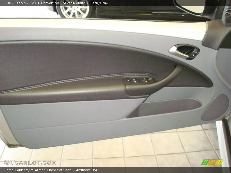 Silver Metallic / Black/Gray 2007 Saab 9-3 2.0T Convertible