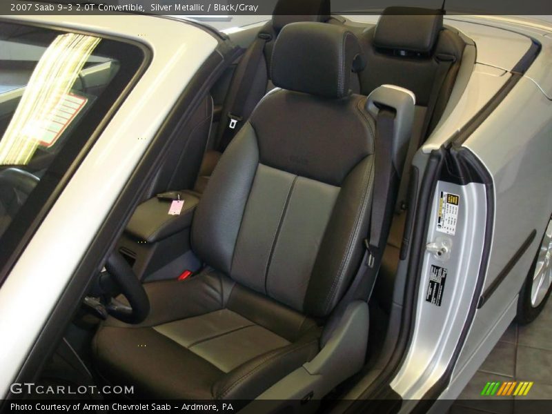 Silver Metallic / Black/Gray 2007 Saab 9-3 2.0T Convertible