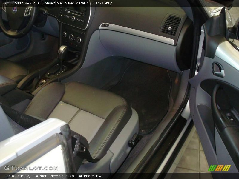 Silver Metallic / Black/Gray 2007 Saab 9-3 2.0T Convertible
