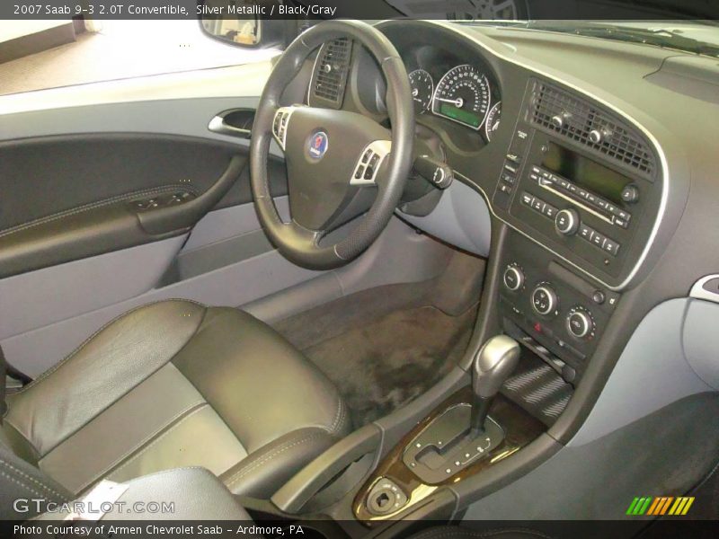 Silver Metallic / Black/Gray 2007 Saab 9-3 2.0T Convertible