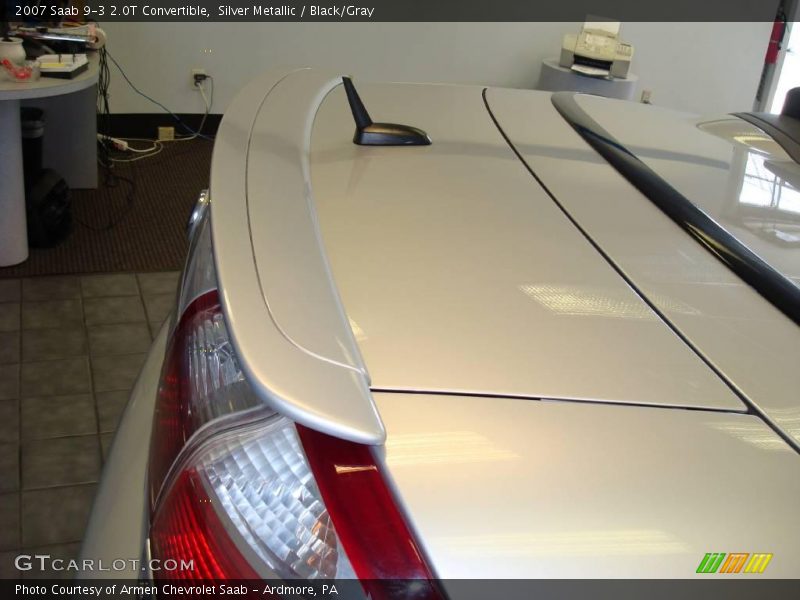 Silver Metallic / Black/Gray 2007 Saab 9-3 2.0T Convertible