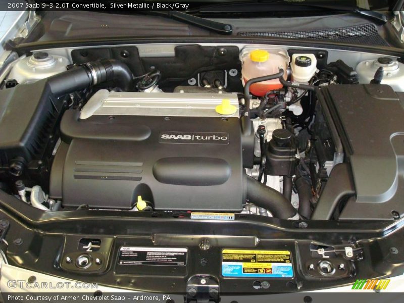 Silver Metallic / Black/Gray 2007 Saab 9-3 2.0T Convertible