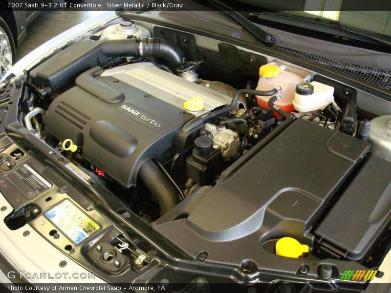 Silver Metallic / Black/Gray 2007 Saab 9-3 2.0T Convertible