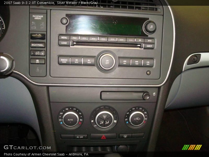 Silver Metallic / Black/Gray 2007 Saab 9-3 2.0T Convertible