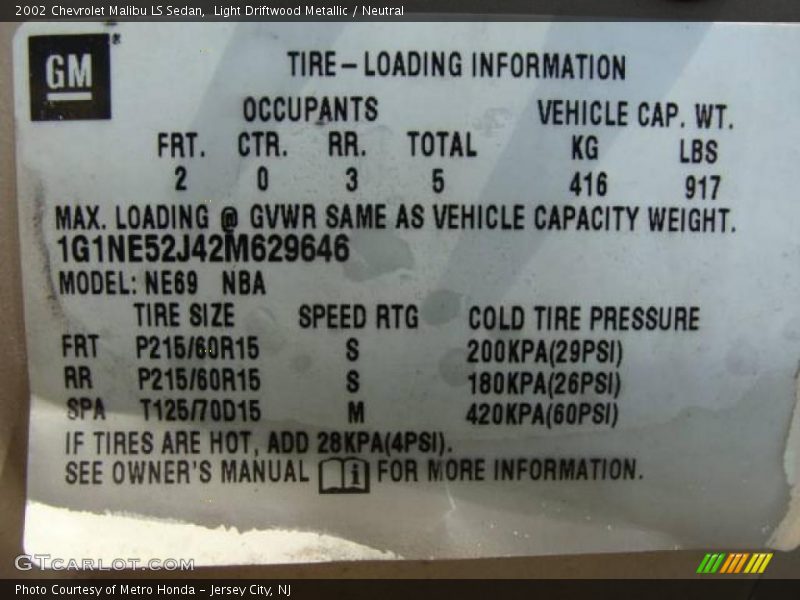 Light Driftwood Metallic / Neutral 2002 Chevrolet Malibu LS Sedan
