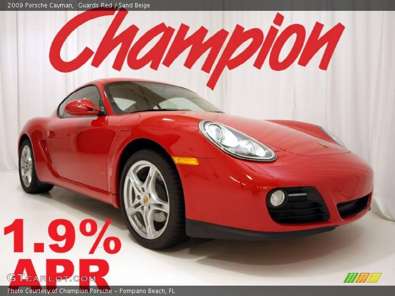 Guards Red / Sand Beige 2009 Porsche Cayman