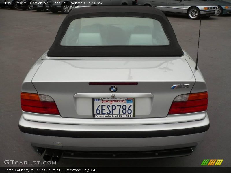 Titanium Silver Metallic / Gray 1999 BMW M3 Convertible