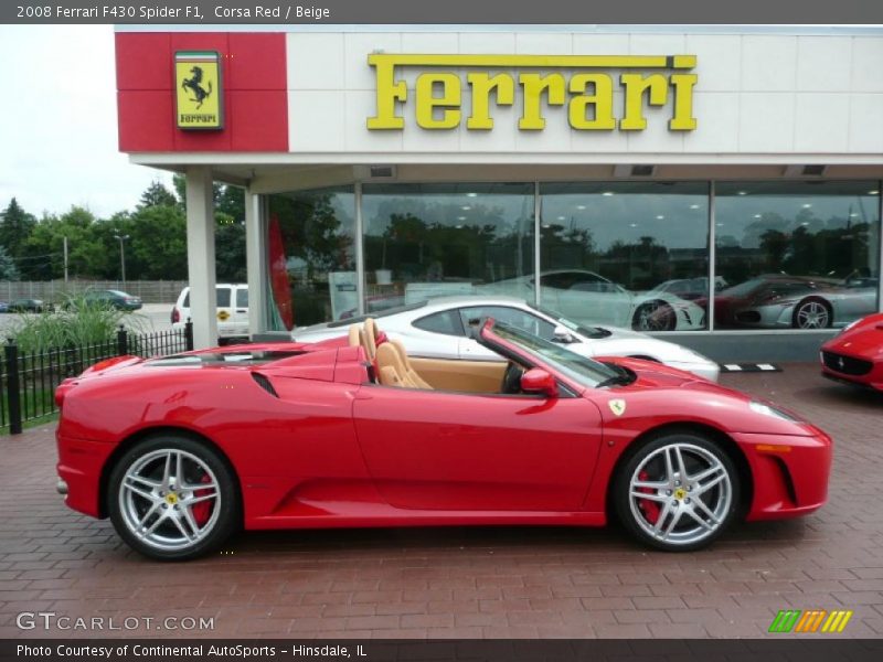 Corsa Red / Beige 2008 Ferrari F430 Spider F1