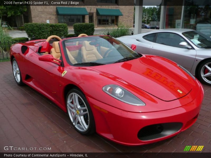 Corsa Red / Beige 2008 Ferrari F430 Spider F1