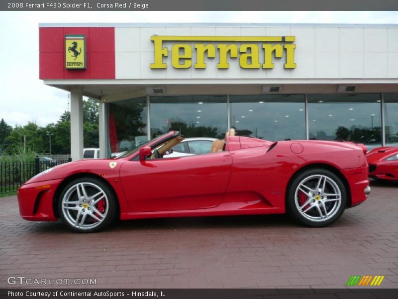 Corsa Red / Beige 2008 Ferrari F430 Spider F1