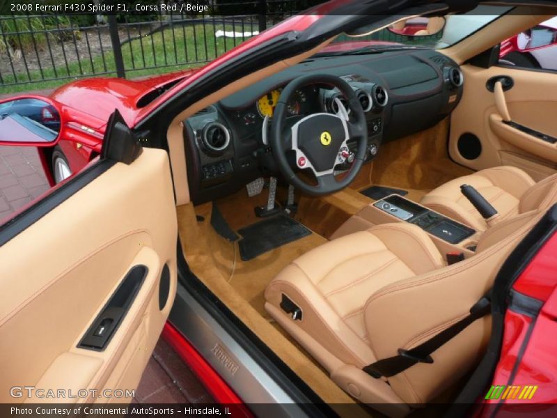 Corsa Red / Beige 2008 Ferrari F430 Spider F1
