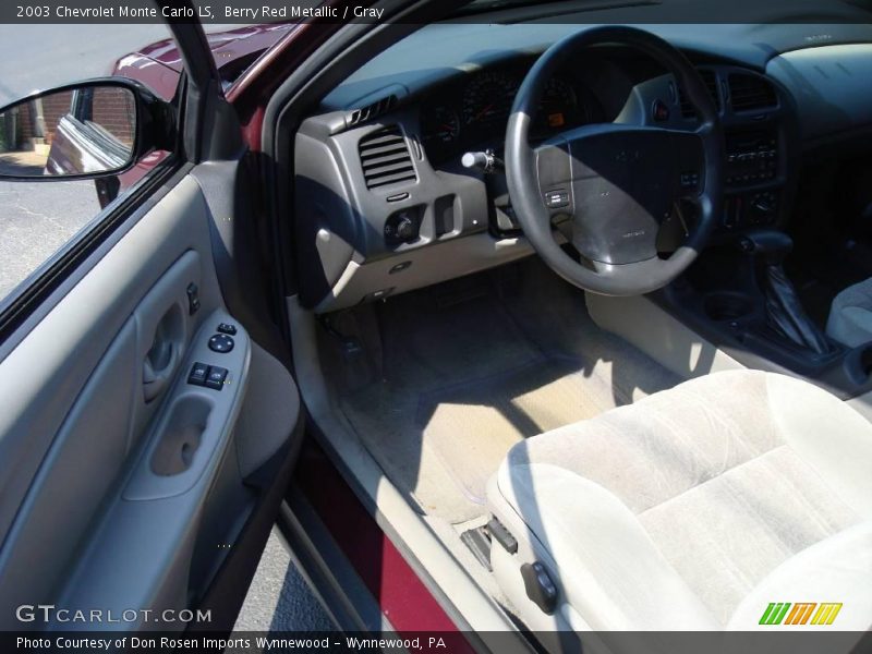 Berry Red Metallic / Gray 2003 Chevrolet Monte Carlo LS