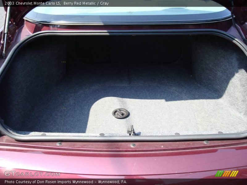 Berry Red Metallic / Gray 2003 Chevrolet Monte Carlo LS