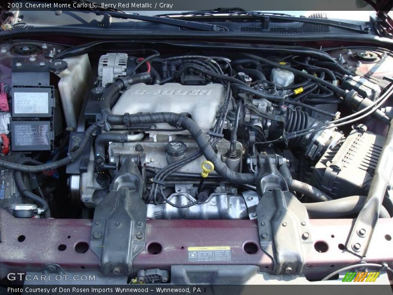 Berry Red Metallic / Gray 2003 Chevrolet Monte Carlo LS
