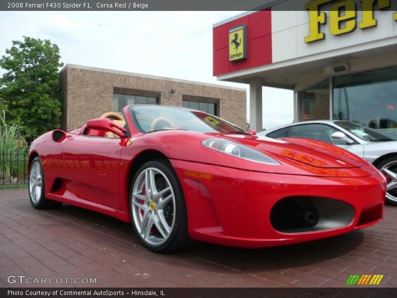 Corsa Red / Beige 2008 Ferrari F430 Spider F1