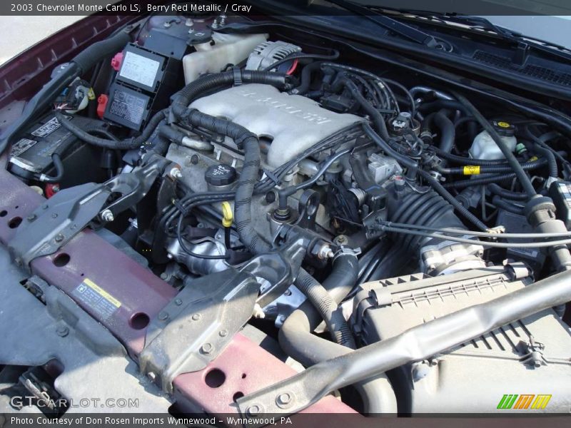 Berry Red Metallic / Gray 2003 Chevrolet Monte Carlo LS