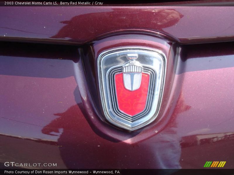 Berry Red Metallic / Gray 2003 Chevrolet Monte Carlo LS