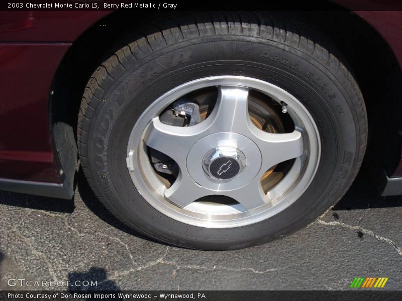 Berry Red Metallic / Gray 2003 Chevrolet Monte Carlo LS