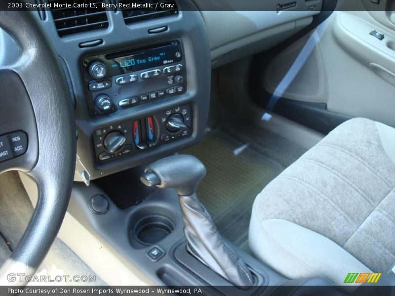 Berry Red Metallic / Gray 2003 Chevrolet Monte Carlo LS