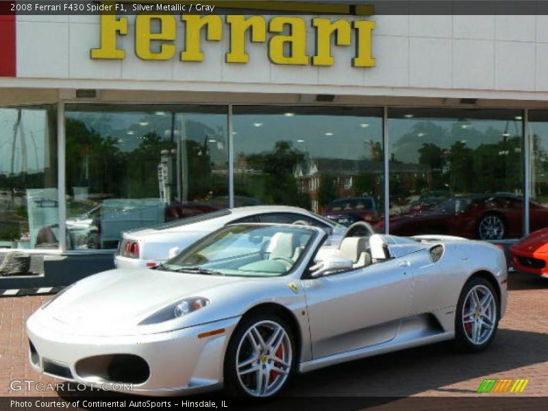 Silver Metallic / Gray 2008 Ferrari F430 Spider F1