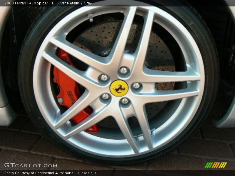 Silver Metallic / Gray 2008 Ferrari F430 Spider F1